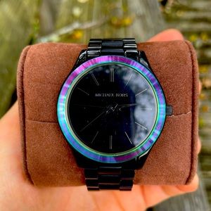 Black & Iridescent Michael Kors Watch